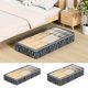 thumbnail image 1 of Bolsa de almacenamiento bajo la cama con parte superior transparente - cremallera de 3 lados y 4 asas para fácil acceso, organizador grande no tejido para colchas, ropa y artículos esenciales para, 1 of 7