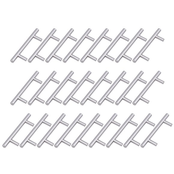 KAKOWELY pull handle 25pcs Stainless Steel Pull Handle Cupboard Cabinet Wardrobe Door Knobs Drawer Pull Handle for Home Living Room5"X1.26"X0.39"