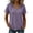 Purple #057, variant on Women's Short Sleeve Hoodie Tunic Tops Casual Loose Fit Pullover V Neck Lightweight Sweatshirts with Pockets, S