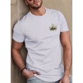 thumbnail image 1 of Maple Leaf with Mountains Print Tee Shirt, Tees for Men, Casual Short Sleeve T-Shirt for Summer, Casual Sporty Tee, Comfy Tee, 1 of 5