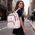 thumbnail image 6 of Kuiaobaty Cat Paw Print Backpack for Kids Girls Large Capacity Bookbag with Adjustable Strap Lightweight School Backpack for School, Pink, 6 of 7