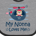 thumbnail image 4 of Inktastic My Nonna Loves Me Grandson Bear Boys Baby Bib, 4 of 4