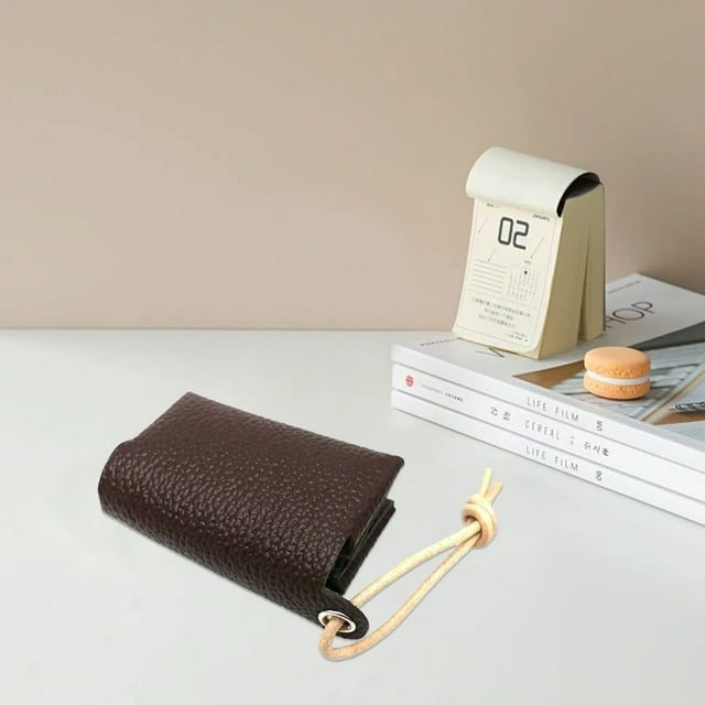 Étui Porte-Mouchoirs Cozival en Cuir, Pochette de Mouchoirs de Voyage Compacte et Réutilisable pour Sacs à Main, Portefeuilles et Voitures, Rangement Portable pour Mouchoirs Faciaux avec Fermeture Éclair, Pochette de Voyage en Cuir