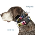 thumbnail image 2 of Movies Pet Collar, Dog Collar Plastic Buckle, The Wizard of Oz Dorothy and Toto Pose Blues Yellows Reds, 13 to 17 Inches 1.5 Inch Wide, 2 of 8