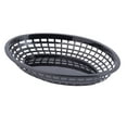 thumbnail image 2 of Tablecraft Oval Plastic Serving Baskets, 1-7/8"H x 8-7/8"W x 11-3/4"D, Black, Pack Of 12 Baskets, 2 of 2