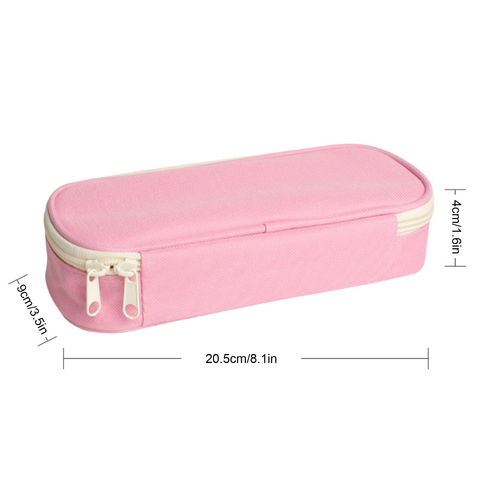JMKQLZ Large Capacity Pencil Case, Student Pencil Pouch Storage Bag with Zipper for School Office, Pink, Size: One Size
