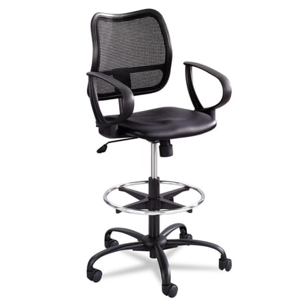 Safco 3395BV Vue Series Mesh Extended Height Chair  Vinyl Seat  Black