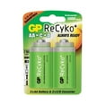 thumbnail image 3 of GP Recyko 2AA PRE-CHARGED rechargable batteries WITH 2 C ADAPTERS AND 2 D ADAPTERS, 3 of 5