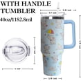 thumbnail image 2 of Elephant Tumbler with Handle Lid and Straw,40 Oz Elephant Tumbler Water Bottle Travel Coffee Cup Mug,Elephant Gifts for Women Mom Daughter Girlfriend Teenage Girls Bridesmaid, 2 of 6
