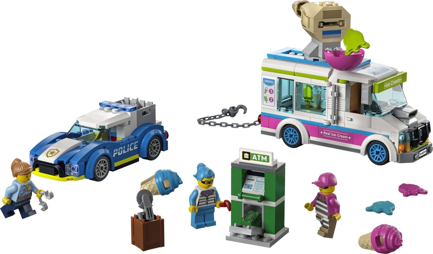 LEGO City Ice Cream Truck Police Chase 60314 Toy Building Kit (317 Pieces)