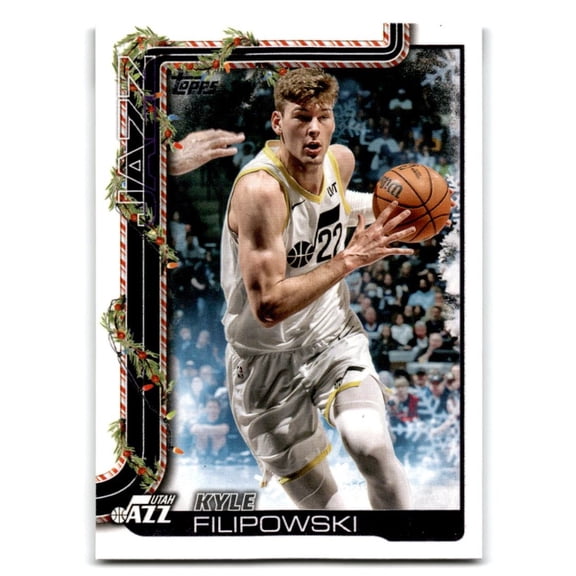 2025-26 Topps Holiday #H104 Kyle Filipowski NM-MT Utah Jazz Basketball Card Utah Jazz NBA Basketball Trading Card