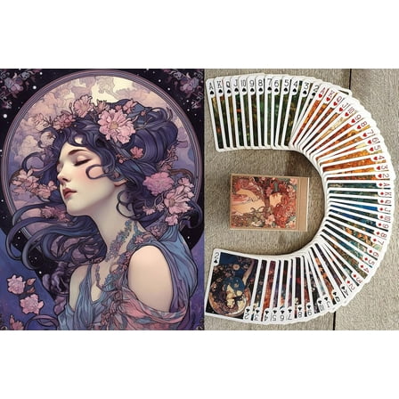 Alphonse Mucha Art Nouveau inspired - Lady Fairy Playing Cards