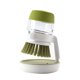 thumbnail image 1 of Cepillo para platos con dispensador de jabón, juego de almacenamiento de cepillos de palma con dispensador de jabón con bandeja de goteo, verde, 1 of 4