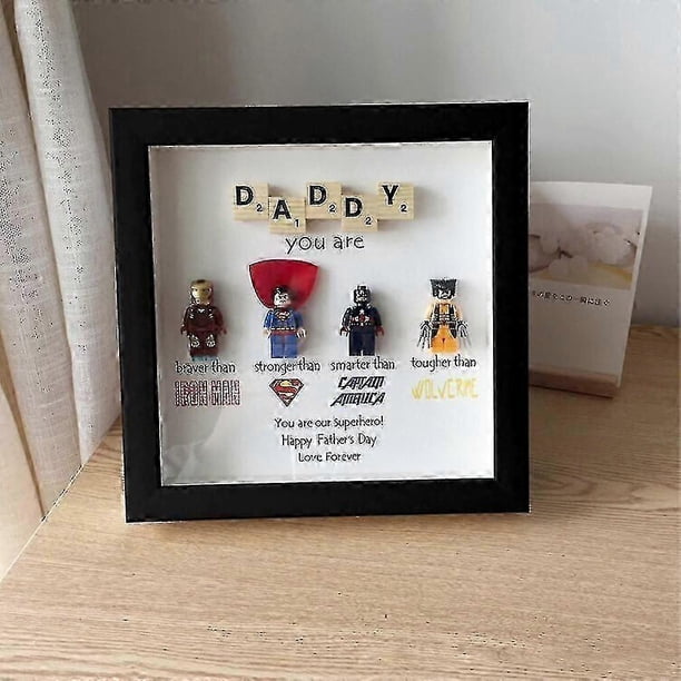 Superhero Photo Frame Wall Artwork Retro Cartoon Character Family Decoration