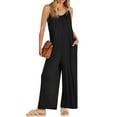 thumbnail image 3 of Fantaslook Jumpsuits for Women Casual Sleeveless Spaghetti Strap Rompers Boho Wide Leg Jumpsuits Overalls Dressy Trendy Outfits Clothes, 3 of 9
