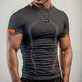 thumbnail image 2 of Short Sleeve Compression Shirt Men Athletic Gym Cool Dry Base Layer Workout Tops Slim Fit Undershirts T-Shirt, 2 of 5