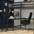 thumbnail image 4 of Flash Furniture Riley Loft Bed Frame with Desk, Full Size Wooden Bed Frame with Protective Guard Rails & Ladder for Kids and Teens - Espresso, 4 of 12