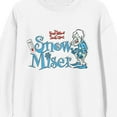 thumbnail image 2 of The Year Without Santa Claus Snow Miser Character Women's White Crew Neck Sweatshirt-Large, 2 of 3