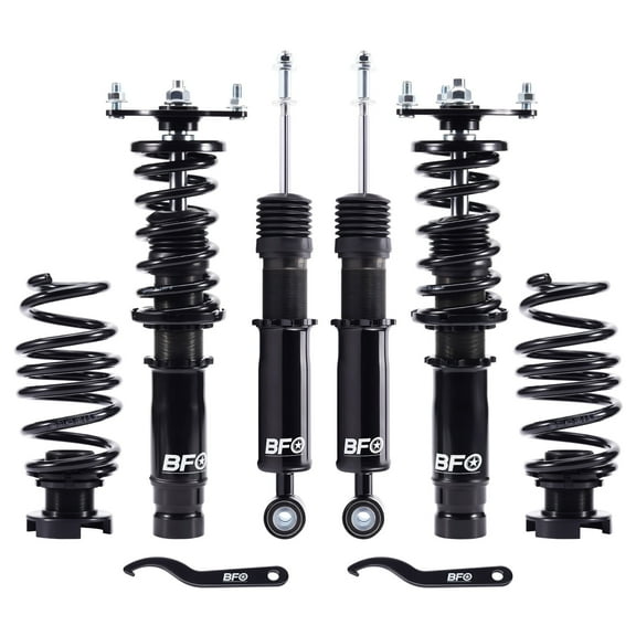 BFO Coilovers for Honda Civic hatchback (FK) 2016-2021 52mm clamp diameter only, Height Adjustable Coilovers Suspension Kit, Preset Damping Shock Absorber Struts, Lowering Kit Black
