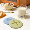 thumbnail image 4 of zhangmingg Macaron Bow Shape Heat Placemats for Dining Table and Kitchen Countertop 6PCS, 4 of 7