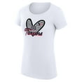 thumbnail image 2 of Women's G-III 4Her by Carl Banks White Houston Texans Super-Slim Fit Lightweight Animal Print Heart T-Shirt, 2 of 3