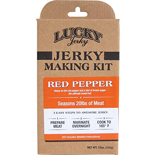 Lucky Beef Jerky DIY Red Pepper Jerky Seasoning Kit 12 Ounce, Sweet