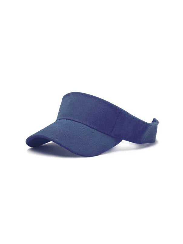 Summer Gold Solid Navy Blue Adjustable Visor