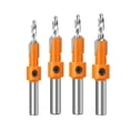 thumbnail image 4 of 4pcs HSS Foret de Fraise Vis Ensemble Chanfrein de Travail du Bois W / Clé et Vis, 4 of 11