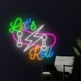 thumbnail image 2 of Handmadetneonsign Let's Roll Skateboard Neon Sign, Skateboard Neon Art Decor, Skate Board Club Wall Decor, 2 of 5