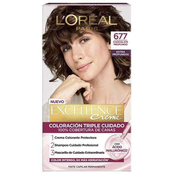 Tinte para cabello L'Oréal Imédia Excellence creme 677 chocolate profundo