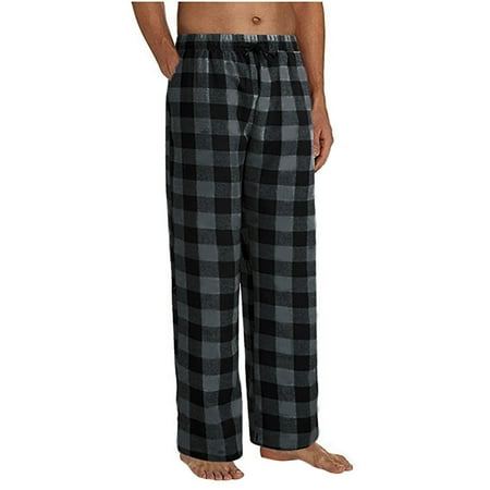 

Mens Buffalo Plaid Pajama Bottoms Casual Loungewear Casual Christmas Elastic Cozy Pajama Pant with Pockets Winter Clearance