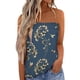 thumbnail image 1 of Camisetas sin mangas para las mujeres Camiseta sin tirantes Bandeau para mujer, camiseta informal sin mangas para vacaciones de verano, camiseta holgada para vacaciones, blusa, camiseta sin (Blue, XL), 1 of 5