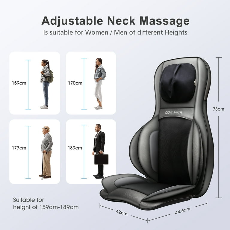 Comfier Full Body Electric Shiatsu Neck Back Massager with Heat Vibration Portable Air Compression Massage Chair Pad Walmart
