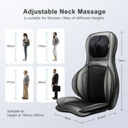 Comfier Back Massager with Heat Shiatsu Massage Chair Pad Air Compression Seat Cushion, Black