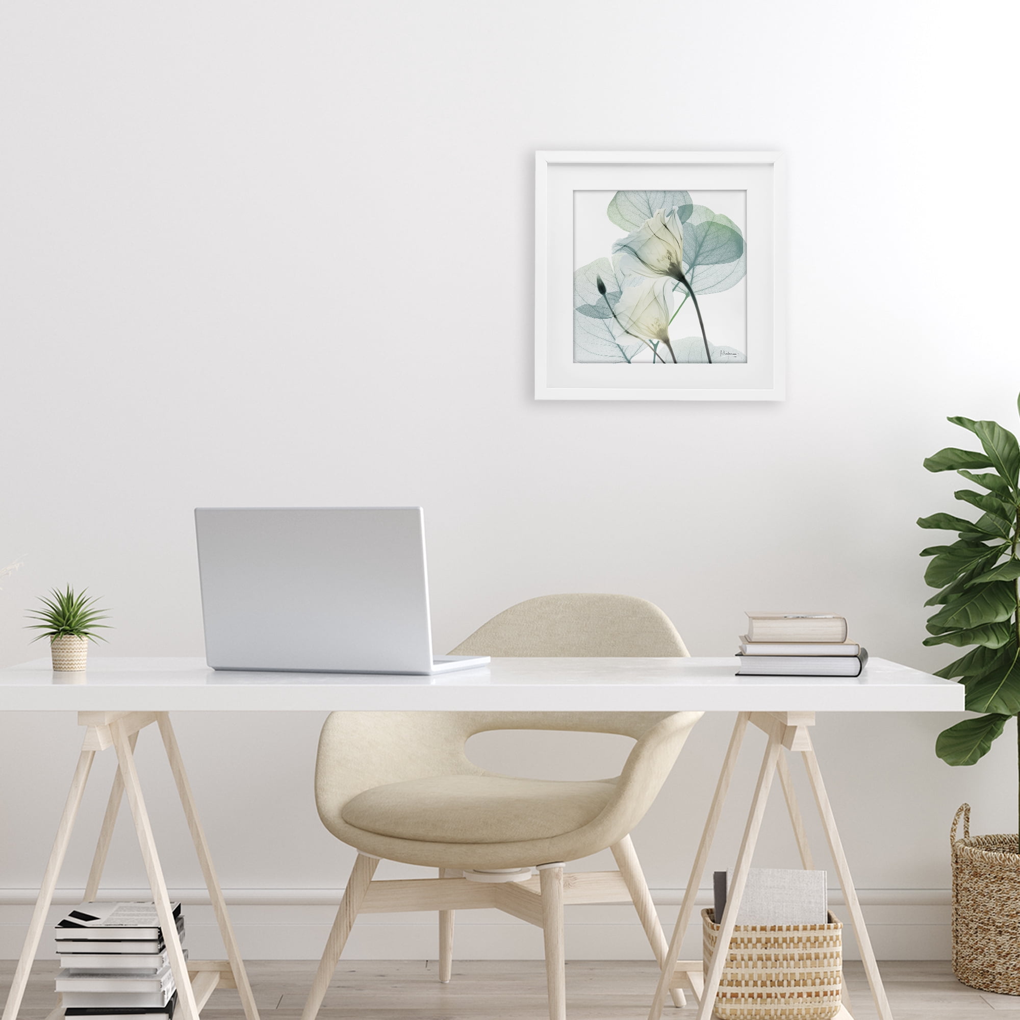 Stupell Industries Divine Fate Petals White Framed Print Under Glass, design by Albert Koetsier