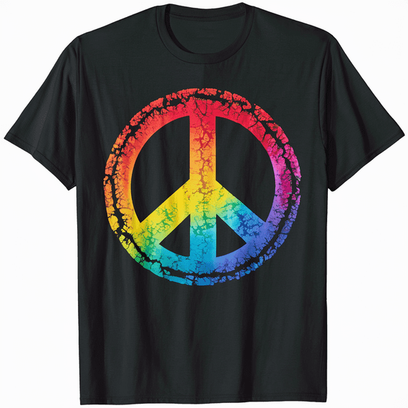 Cool Peace Sign Tie Dye T-Shirt For Boys And Girls T-Shirt