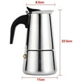 thumbnail image 3 of Jinsinto Stovetop Espresso Maker with Classic and Rich Brews Moka Pot, Cuban Coffee Maker Stove top Espresso Shot Maker for Espresso italian coffee maker, 3 of 5