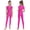 Hot Pink, variant on Girls Full Body Unitard Short Sleeve Gymnastics Leotard One Piece Ballet Dance Bodysuit Catsuit Dancewear White 6