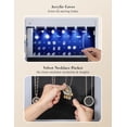 thumbnail image 5 of 6 LEDs Mirror Jewelry Cabinet, Large Capacity Lockable Jewelry Armoire Organizer, Door or Wall Mounted Mirror with Jewelry Storage, Christmas Gifts,Grey, 5 of 16