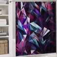 thumbnail image 5 of Geometric Lattice 4 Piece Shower Curtain Sets, with Non-Slip Rugs, Toilet Lid Cover And Bath Mat, for Bathroom Decor Set, 5 of 8