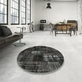 thumbnail image 3 of Ahgly Company Indoor Square Contemporary Mid Gray Patchwork Area Rugs, 5' Square, 3 of 6