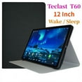 thumbnail image 2 of Slim PU Leather Cover with Soft TPU Back Shell For Teclast T60 Case 12" Tablet PC Flip Book Funda Smart Auto Sleep/Wake-up Gray Teclast T60 12 inch, 2 of 6