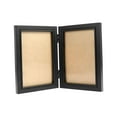 thumbnail image 1 of Abbracc Hinged Photo Frame Wood Rectangle Picture Frame 4x6 for Bedroom Desk Desktop Black Double Fold, 1 of 9
