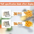 thumbnail image 3 of EDTara Commercial Fry Cutter - Razor-Sharp Stainless Steel Blades, Dual-Thickness Adjustment (1/2" & 3/8"), 3 of 7