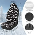 thumbnail image 7 of Uorisanigo Car Seat Covers for Front Seat, Washable Breathable Black White Bat Seats Covers for Cars, Not Airbag Compatible, Washable Seats Cover Fits for Most Vehicles, 7 of 7