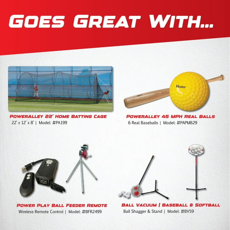 Heater Sports Heater Jr. Real Baseball Machine with Auto Feeder