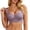 Purple, variant on Women's Lace Backless Bra with Transparent Straps Wireless Unlined Comfortable Bralette for Special Occasions Beige L