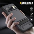 thumbnail image 4 of TECH CIRCLE For Google Pixel 7 Protective Case Cover,Built-in Kickstand Heavy Duty Military Grade Protection Shock Proof Armour Cover for Google Pixel 7 6.3" 2022,Gray, 4 of 7