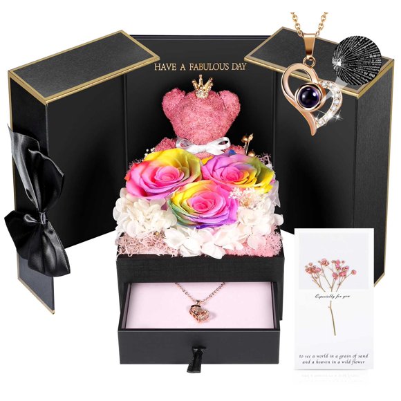 Rose Gifts AddWel preservó rosas auténticas para siempre con collar
