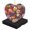 AX0050, variant on Funny Christmas Ornament,Skull With The American Flag In The Background,Xmas Heart-Shaped Ceramic Pendant